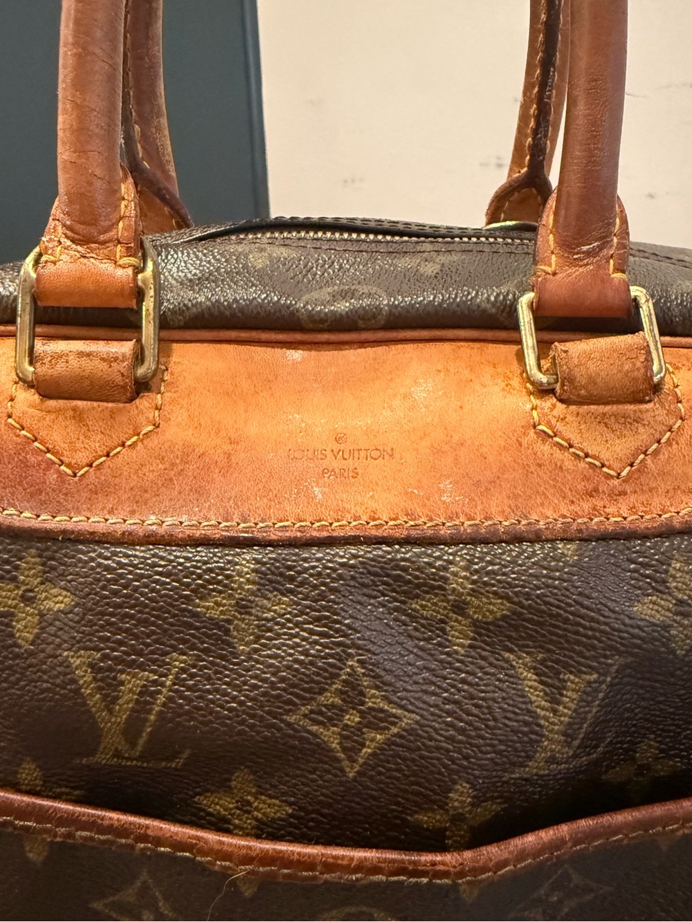 Louis Vuitton 1997 Deauville Bag in Brown Monogram Canvas Vintage Good Condtion - Picture 15 of 16